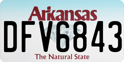 AR license plate DFV6843
