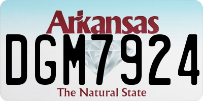 AR license plate DGM7924