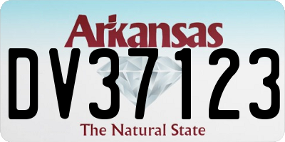 AR license plate DV37123