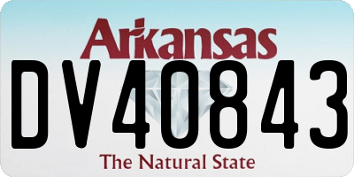 AR license plate DV40843