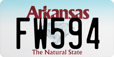 AR license plate FW594