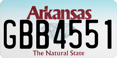 AR license plate GBB4551
