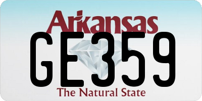 AR license plate GE359