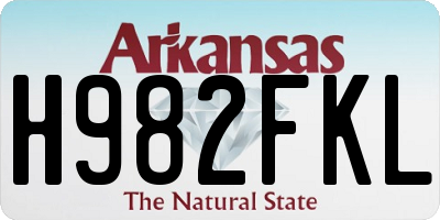 AR license plate H982FKL
