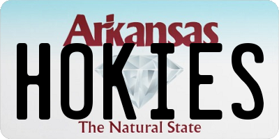 AR license plate HOKIES