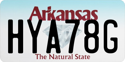 AR license plate HYA78G