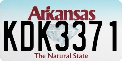 AR license plate KDK3371