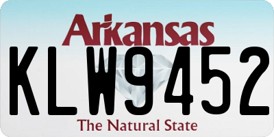 AR license plate KLW9452