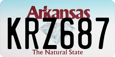 AR license plate KRZ687