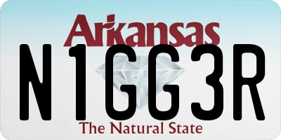 AR license plate N1GG3R