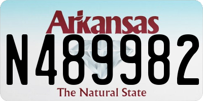 AR license plate N489982