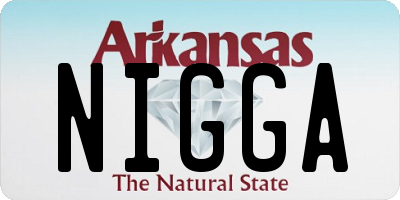 AR license plate NIGGA