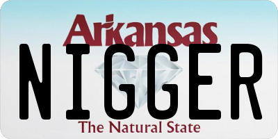 AR license plate NIGGER