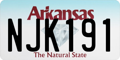 AR license plate NJK191