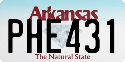 AR license plate PHE431