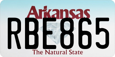 AR license plate RBE865