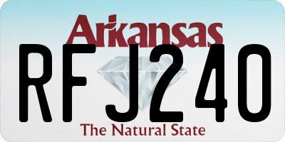 AR license plate RFJ240