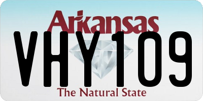 AR license plate VHY109