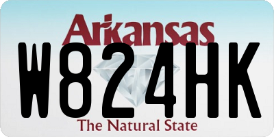 AR license plate W824HK