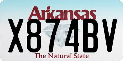 AR license plate X874BV