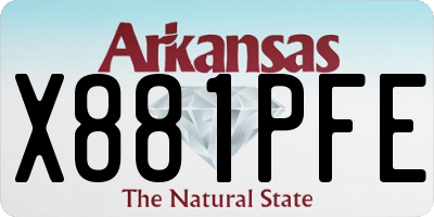 AR license plate X881PFE