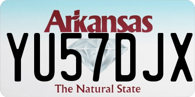 AR license plate YU57DJX