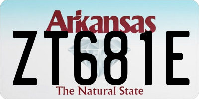 AR license plate ZT681E