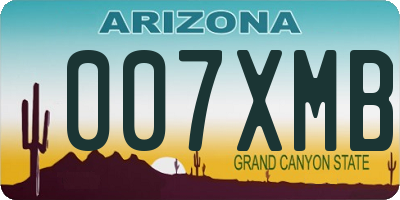 AZ license plate 007XMB