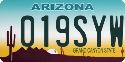 AZ license plate 019SYW