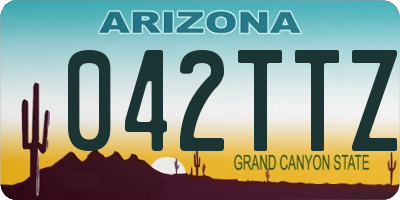 AZ license plate 042TTZ