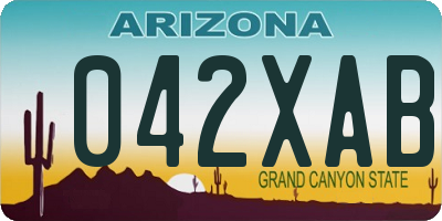 AZ license plate 042XAB