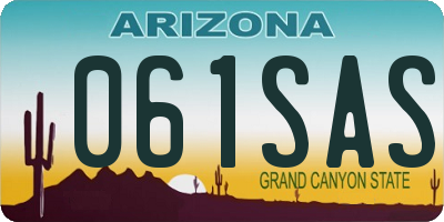 AZ license plate 061SAS