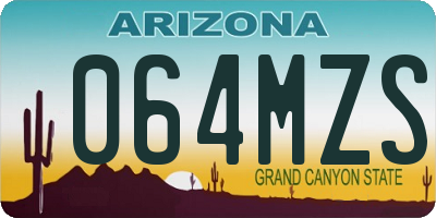 AZ license plate 064MZS