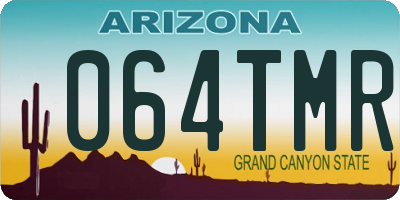 AZ license plate 064TMR