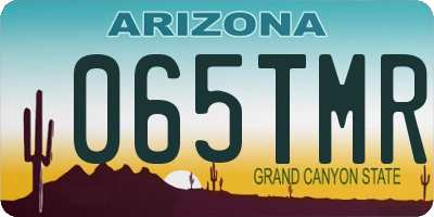 AZ license plate 065TMR