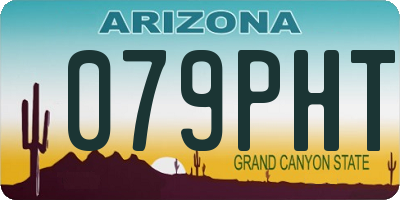 AZ license plate 079PHT