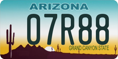 AZ license plate 07R88