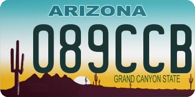 AZ license plate 089CCB