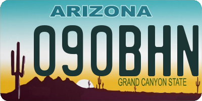 AZ license plate 090BHN