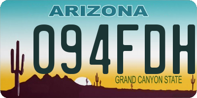 AZ license plate 094FDH