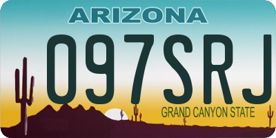 AZ license plate 097SRJ