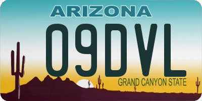 AZ license plate 09DVL