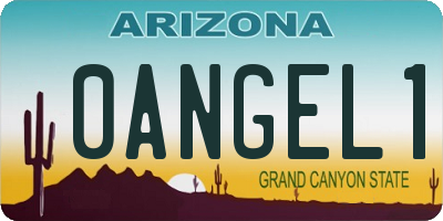 AZ license plate 0ANGEL1