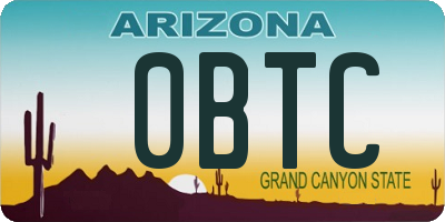 AZ license plate 0BTC