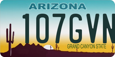 AZ license plate 107GVN