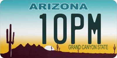 AZ license plate 10PM