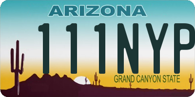 AZ license plate 111NYP