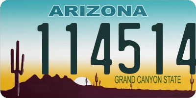 AZ license plate 114514