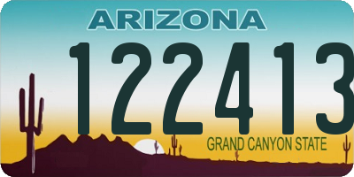 AZ license plate 122413