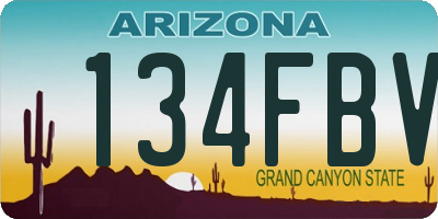 AZ license plate 134FBV